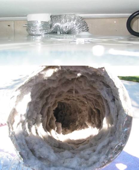 Clogged dryer vent duct